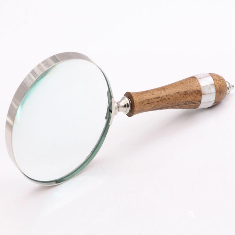 Magnifying Glass With Wooden Box - Color: Golden