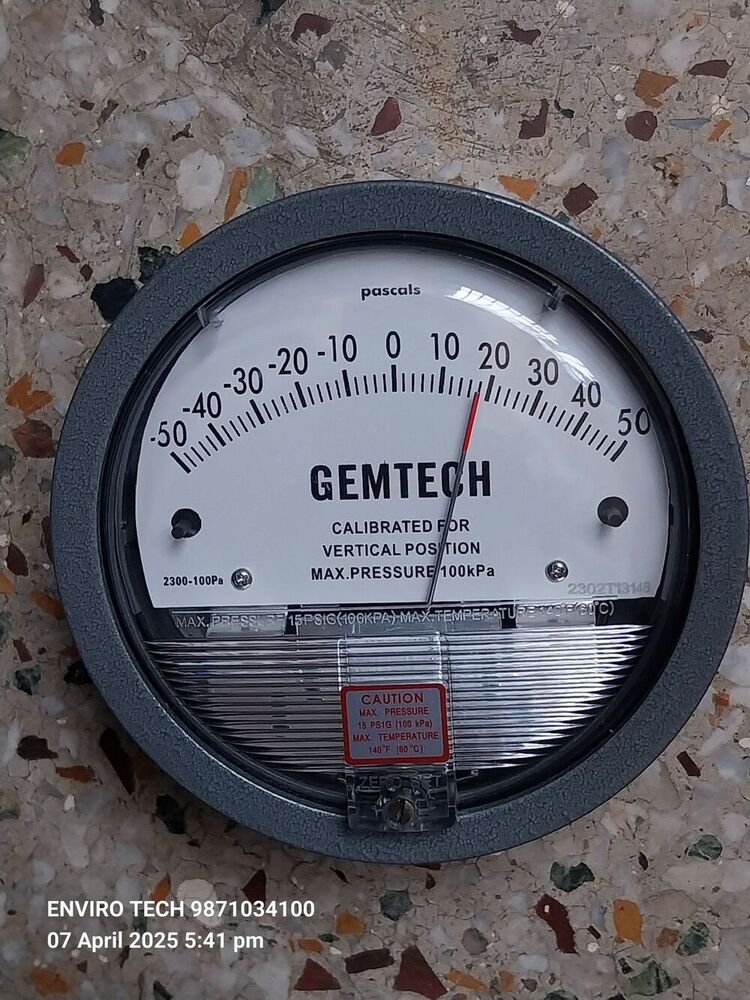 GEMTECH Instruments G2000-80CM Differential Pressure Gage 0-80 CM
