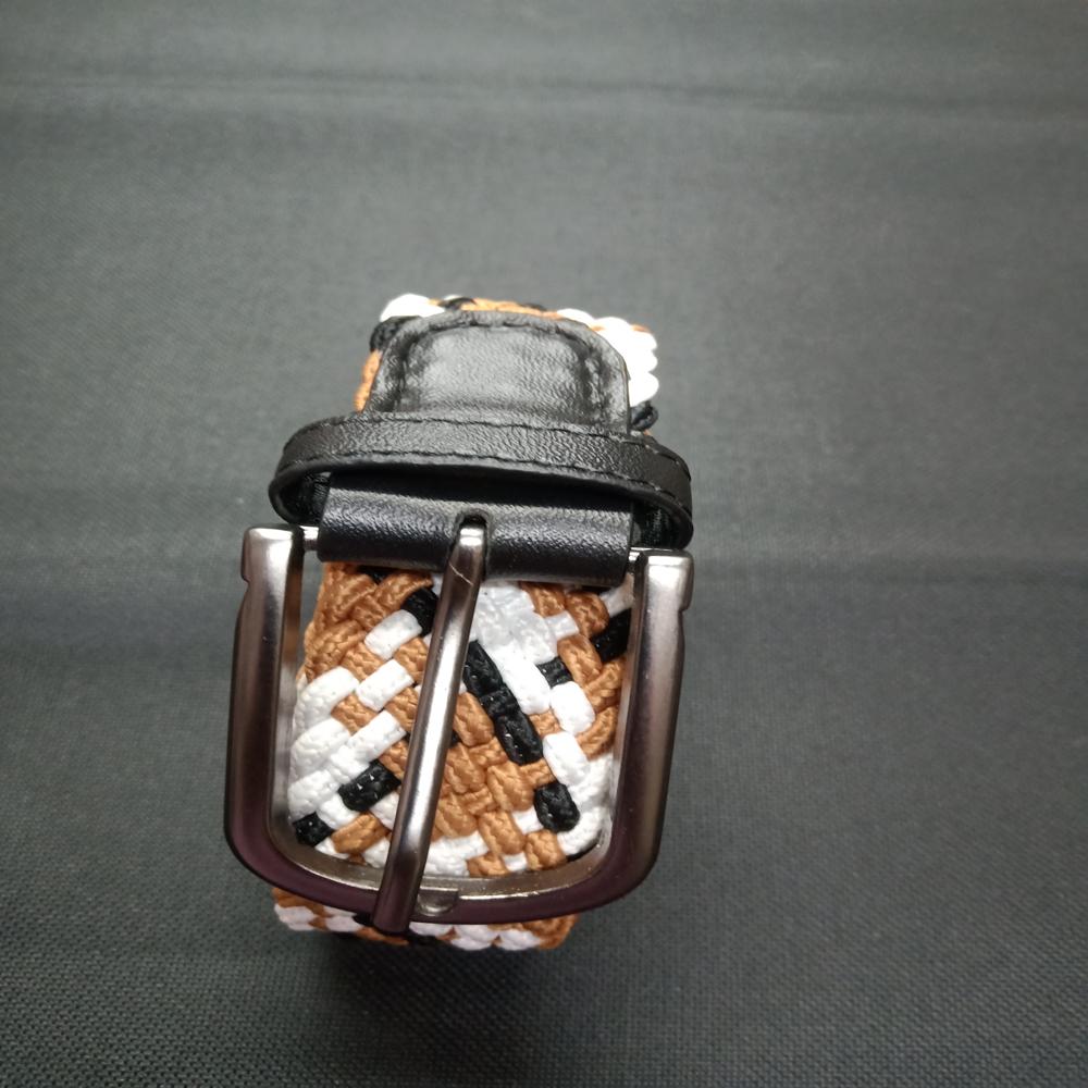 Triple Colour Braided Elastic Belt 