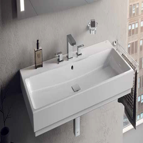 100Cm Wall Hung Basin - Color: White
