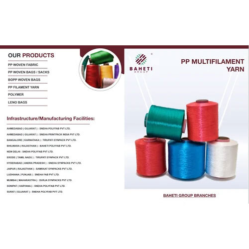Polypropylene Multifilament Yarn - Application: Industrial