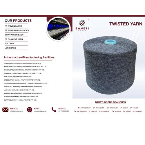 Pp Twisted Yarn - Application: Industrial
