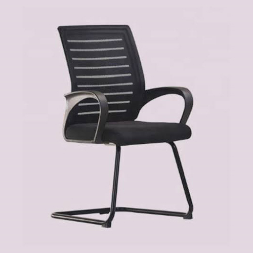 BLACK MESH VISITOR CHAIR