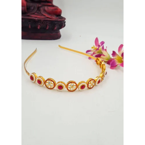Kundan Shishpatti Band - Color: Golden