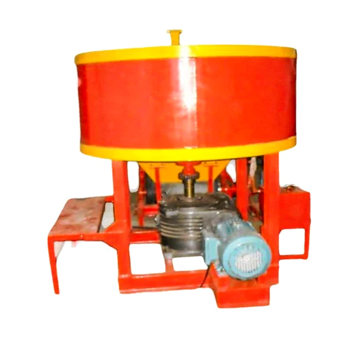 750 Kg Mild Steel Pan Concrete Mixer - Color: Orange