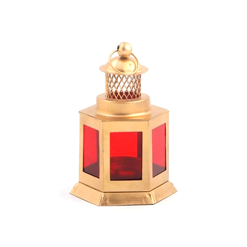 Red Morracan Lantern With Tea Light