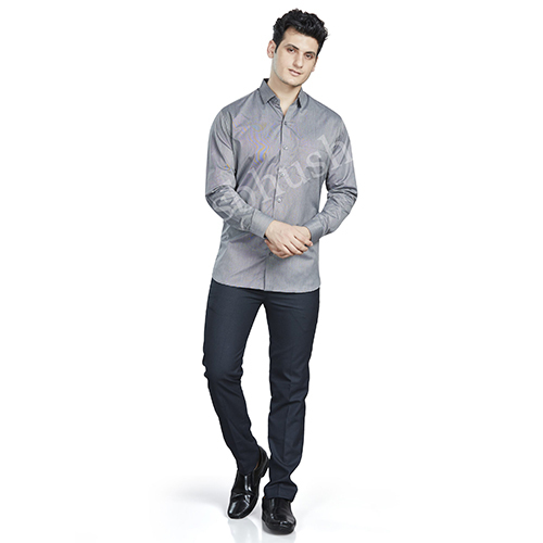 Vesbhushas Trendy Mens Full Sleeve Charcoal Grey Color Shirt