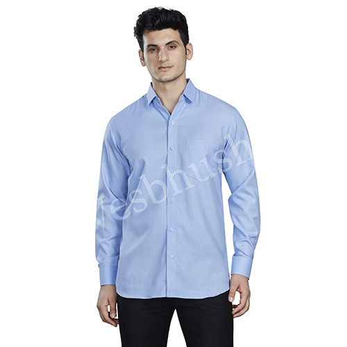Vesbhushas Trendy Mens Full Sleeve Formal Sky Blue Orchid Shirt