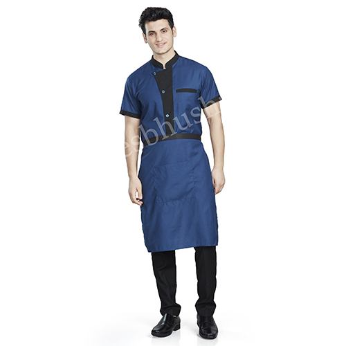 Vesbhushas Trendy Mens Royal Blue with Black Cross Flapped Service Coat