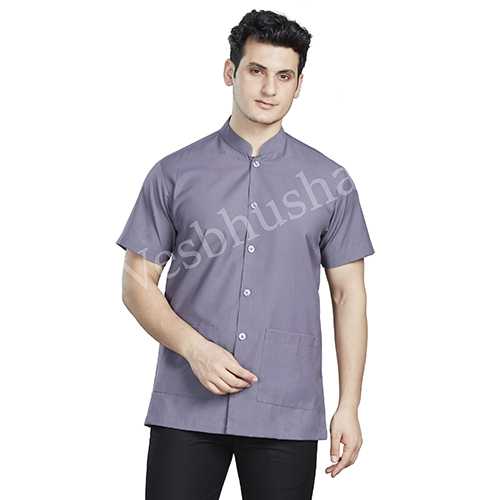 Vesbhushas Trendy Plain Mens Grey Shirt