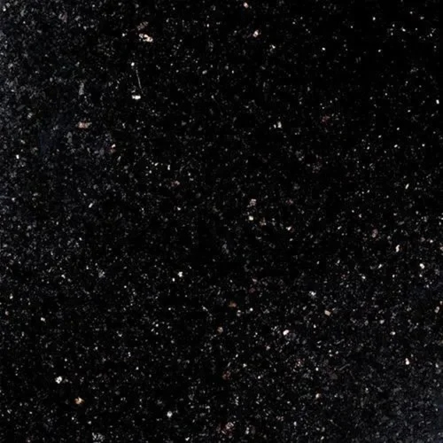 Black Galaxy Granite Slab - 20mm Thickness, Different Sizes | Polished Surface Finish, Elegant Black Color for Flooring Applications