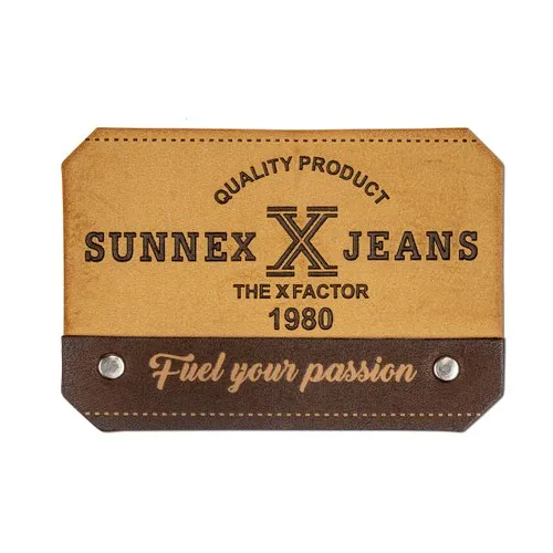 Pu Label With Rivets - Color: Multicolor