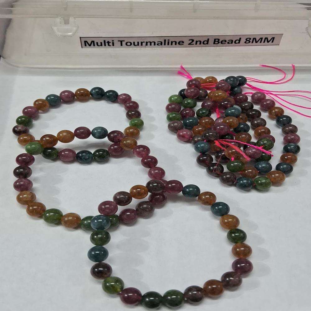 Multi Tourmaline AAA Crystal Beads