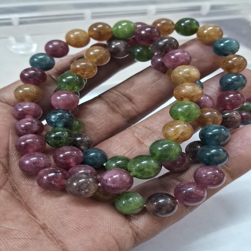 Multi Tourmaline AAA Crystal Beads