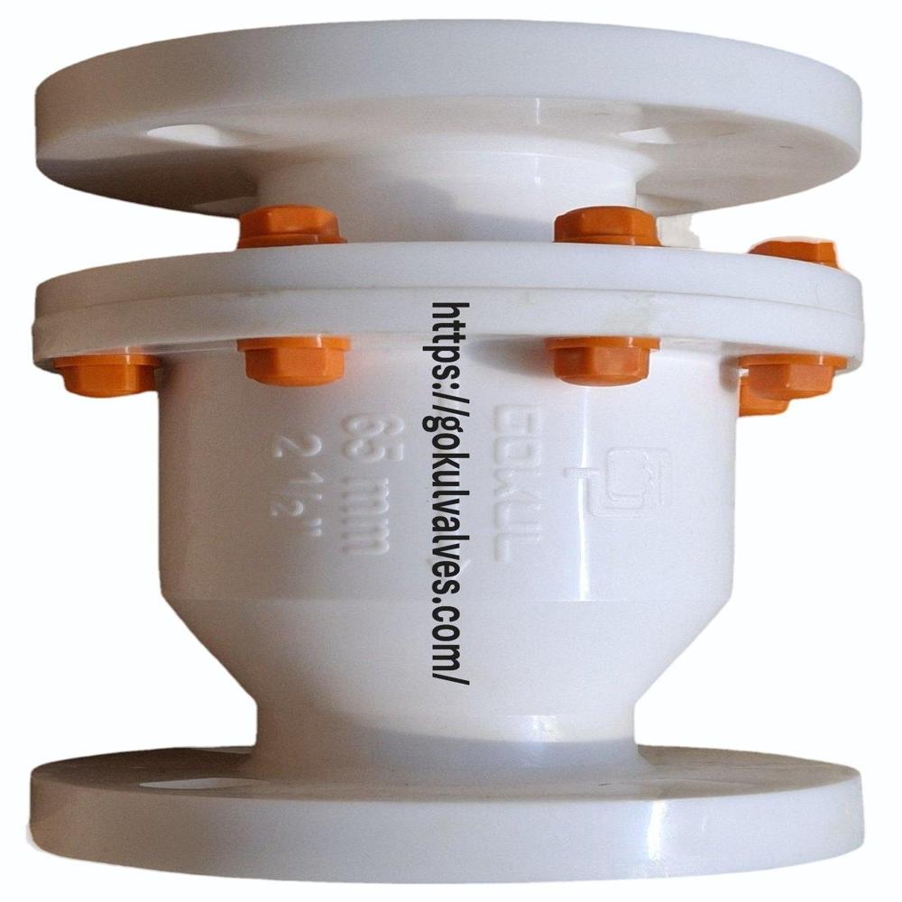 Flanged End Pp Ball Valve - Color: White