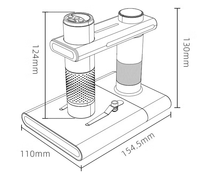 Wi-fi Digital Microscope - Color: Black