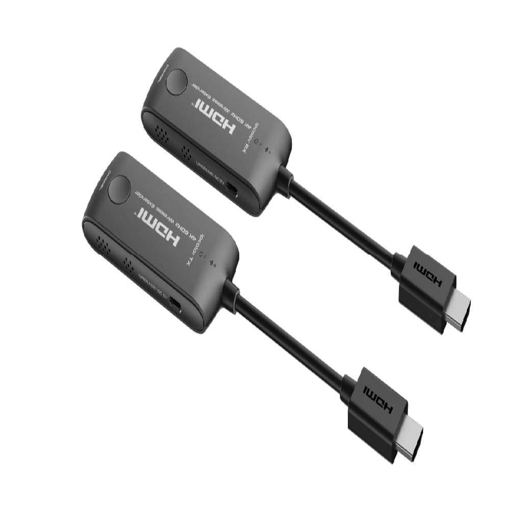 4k 60hz Hdmi Wireless Extender - Color: Black