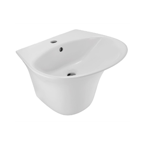 Ons-Wht-10801 Wall Hung Integrated Basin - Color: White