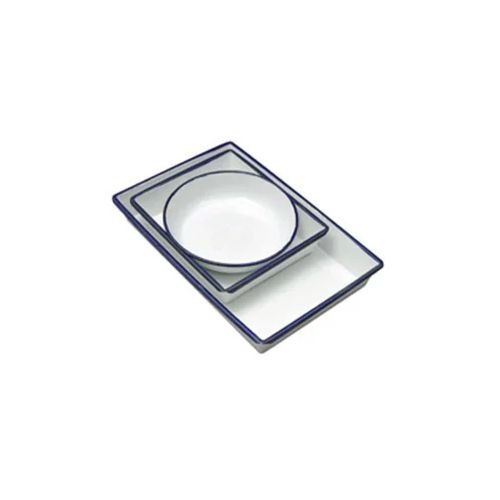 Stainless Steel Enamel Tray - Color: Silver