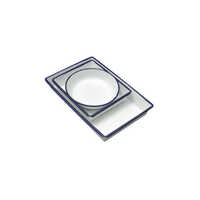 Stainless Steel Enamel Tray - Color: Silver
