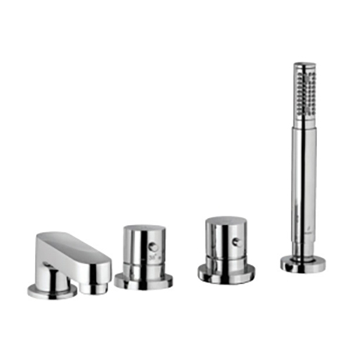 Flr-Chr-5677 4 Hole Thermostatic Bath And Shower Mixer - Color: Chrome
