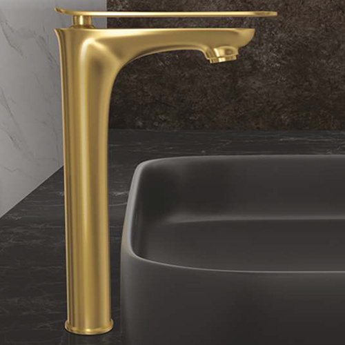 Single Lever F1021451Fg Single Lever Basin Mixer - Color: Auric Gold