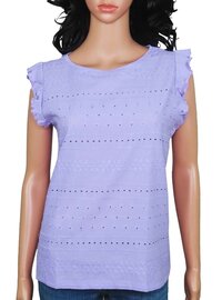 Ladies Crochet Top - Color: Light Purple