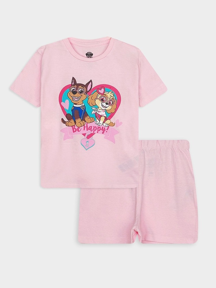 Girls Printed Shorty set