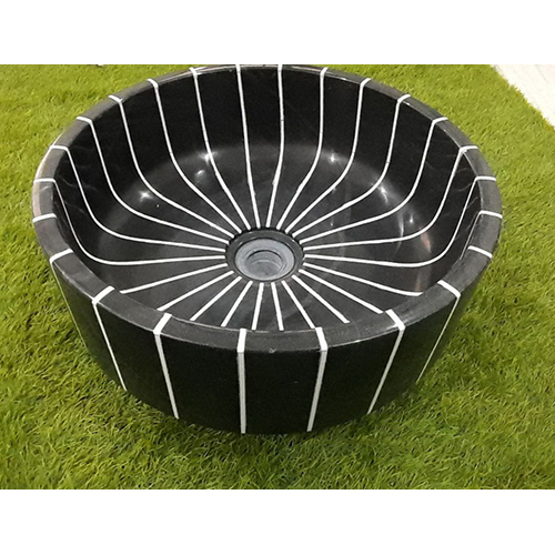 Black Round Counter Table Top Wash Basin