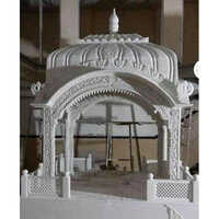 Marble Baba Saheb Palki - Color: White