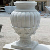 White Marble Flower Pot