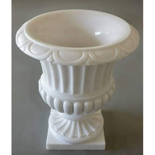 White Marble Flower Pot - Hardness: Rigid