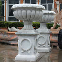 White Marble Flower Pot