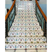 Marble Inlay Work Staircase - Color: White