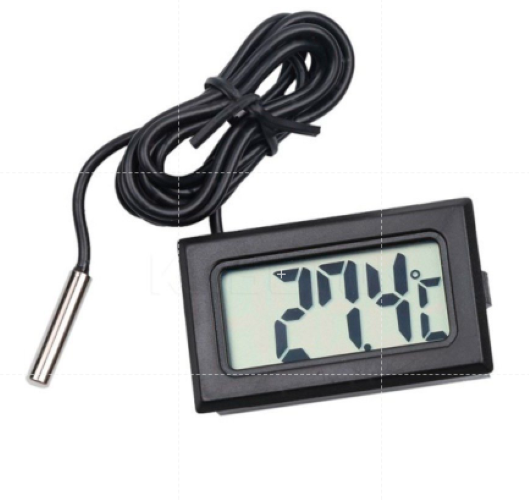 Fridge Digital Thermometer - Color: Black
