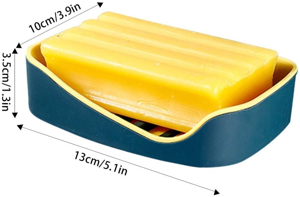 Wall Mounted Plastic Soap Dish - Durable Plastic, Various Sizes, Glossy Finish, Multi-color Options | Rectangular Design For Easy Soap Access