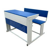 2 Seater School Bench - Color: White