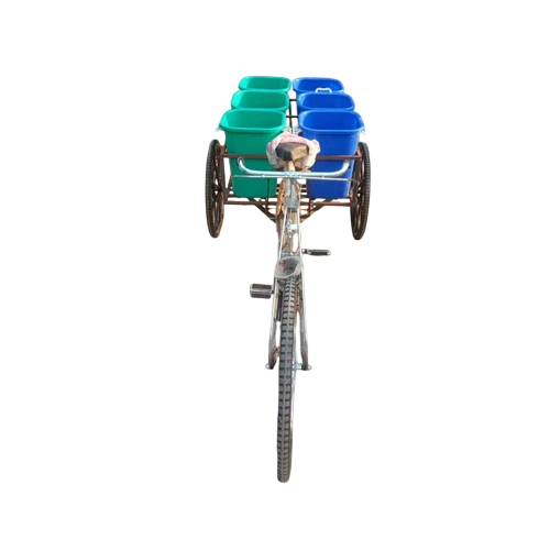 Pedal rickshaw with 6 bins