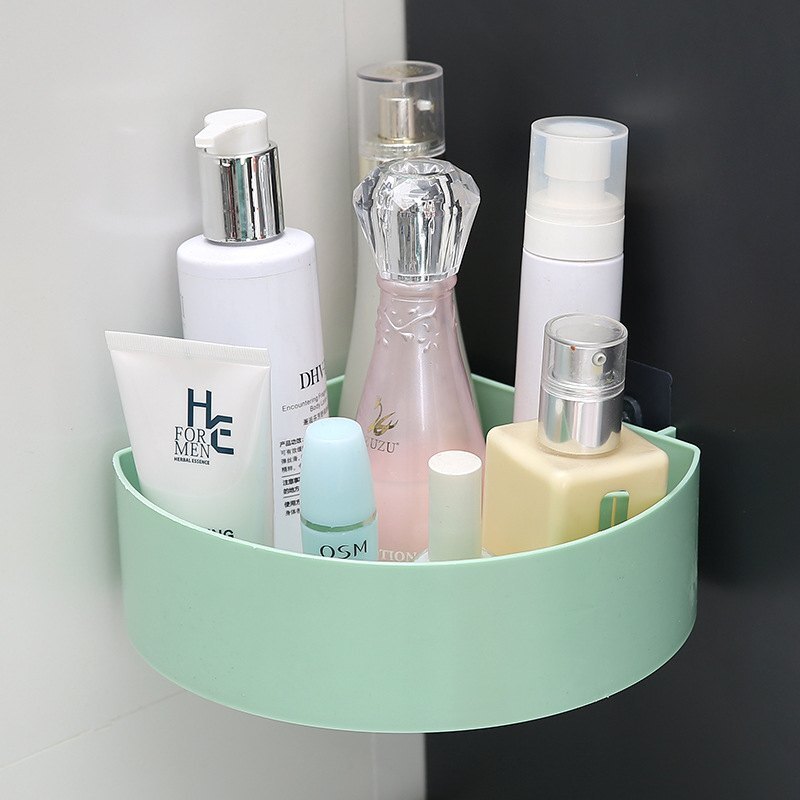 Plastic Bathroom Corner Shelf - Color: Blue