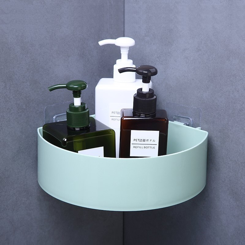 Plastic Bathroom Corner Shelf - Color: Blue