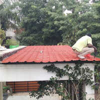 Tile Roof Sheet - Stainless Steel, Customized Sizes, Red Color Coated Surface | Residential & Commercial Applications, Durable & Aesthetic