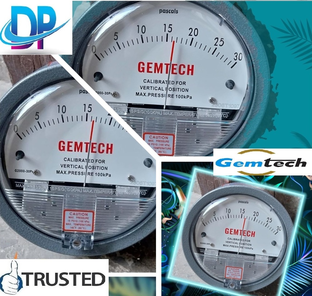 Gemtech Differential Pressure Gauges Supplier By Greater Noida(up)