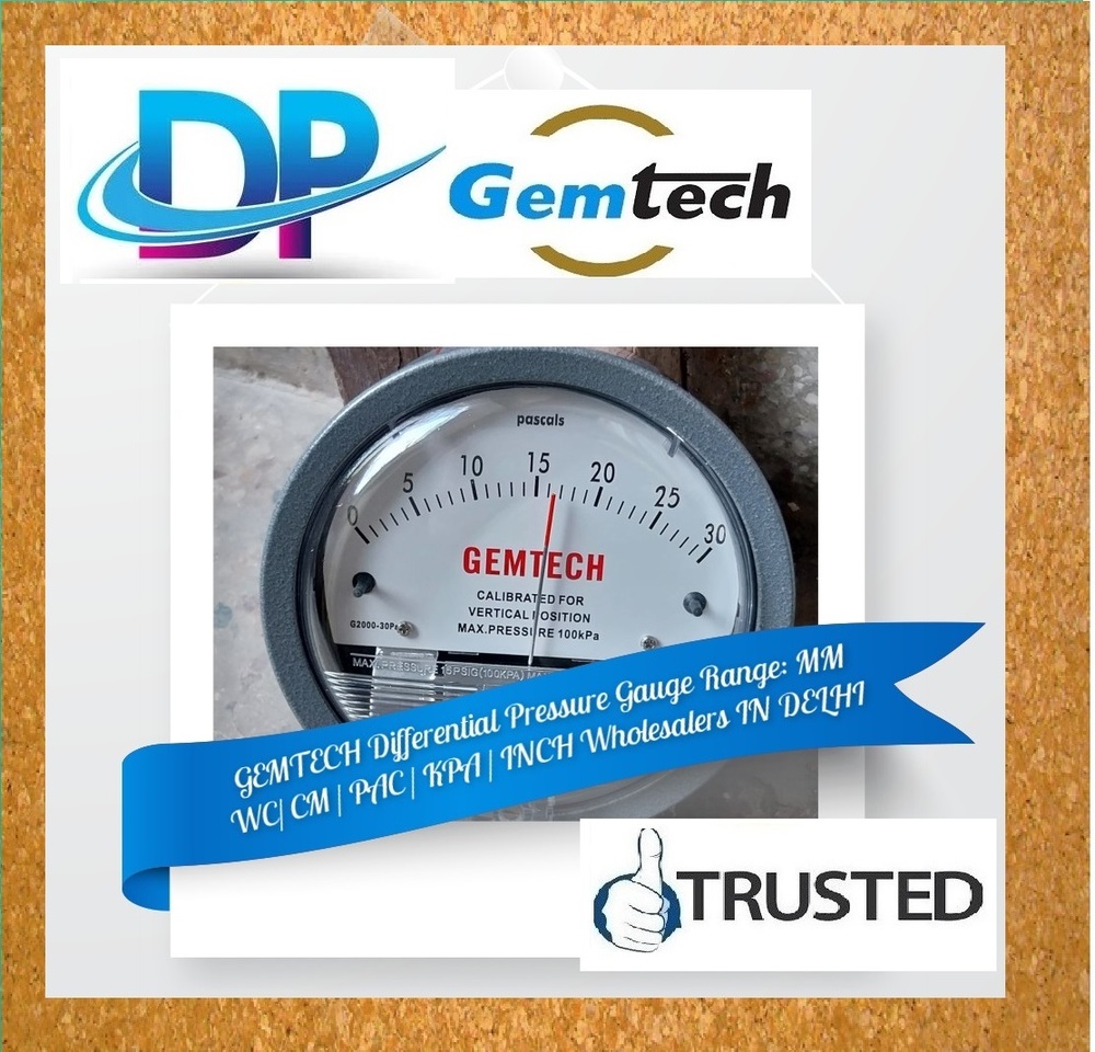 Gemtech Differential Pressure Gauges Supplier By Greater Noida(up)