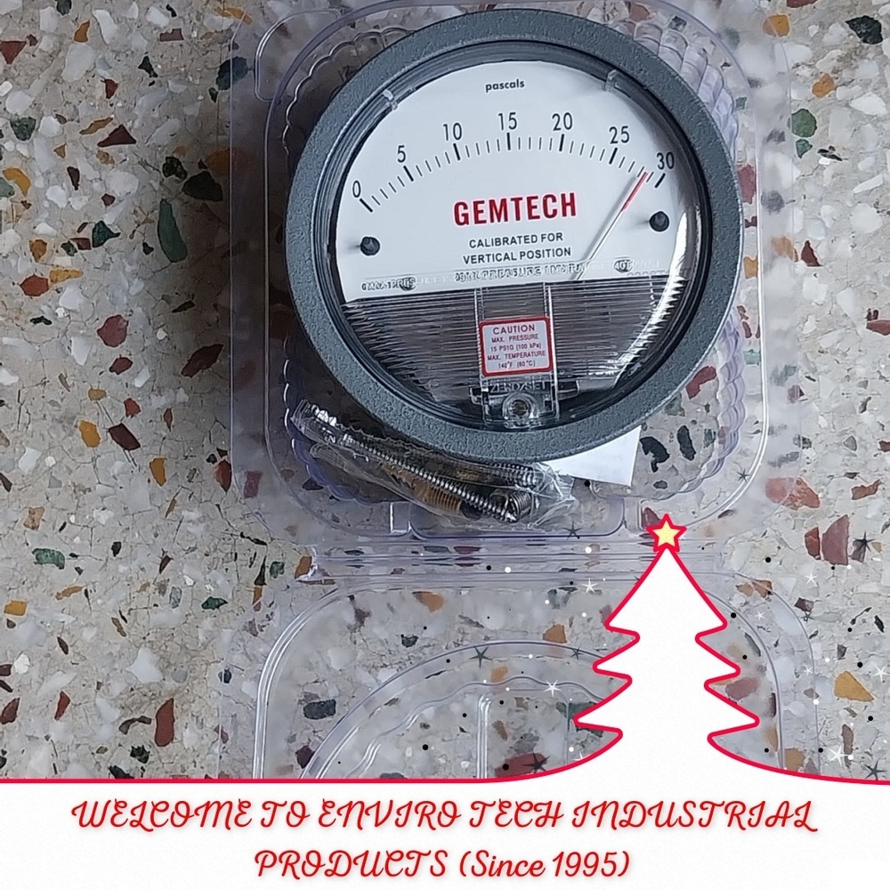 GEMTECH Instruments 2000-60PA Differential Pressure Gage 0-60 Pa