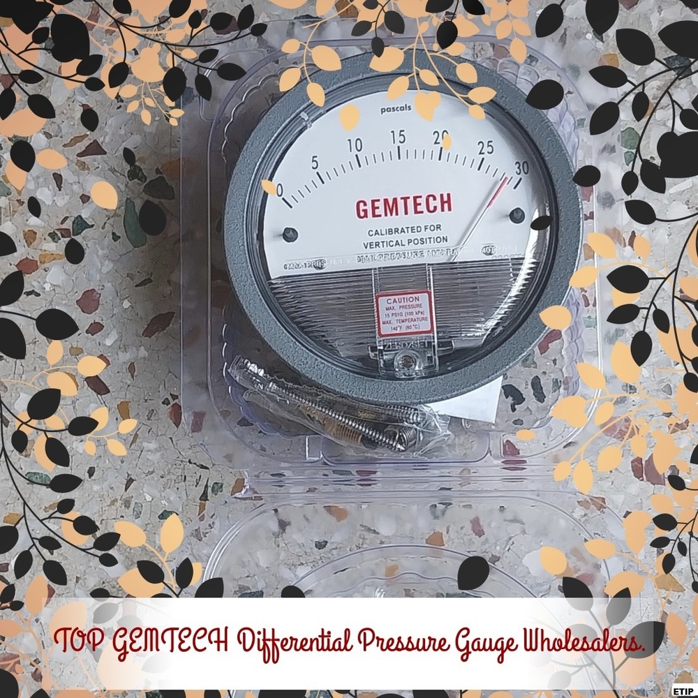 GEMTECH Instruments 2000-60PA Differential Pressure Gage 0-60 Pa