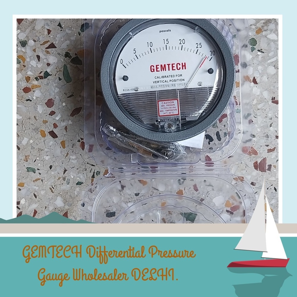 GEMTECH Instruments 2000-60PA Differential Pressure Gage 0-60 Pa