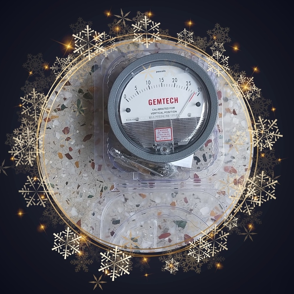 Gemtech Instruments Differential Pressure Gauge Range 60-0-60 Pa - Accuracy: 2% (-Ha Model 1) Of Fs (3% (-Ha 1.5%) On -0
