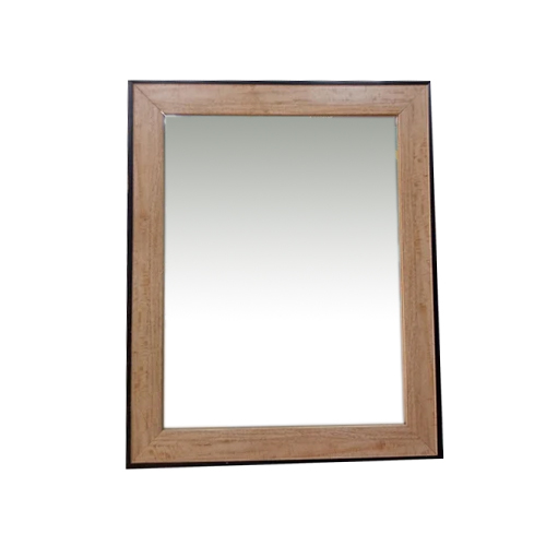 Brown Wooden Mirror - Color: Multicolor