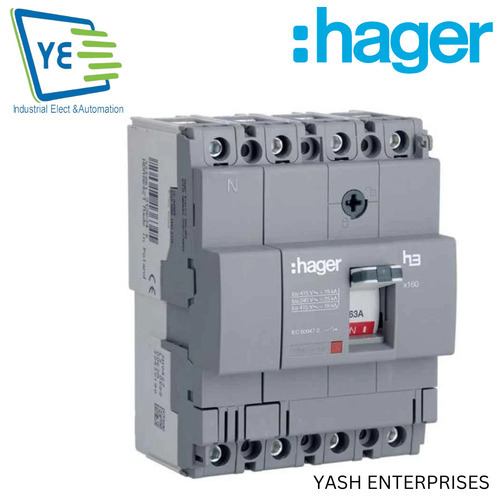 Hager MCCB X160 100A 4P 18kA