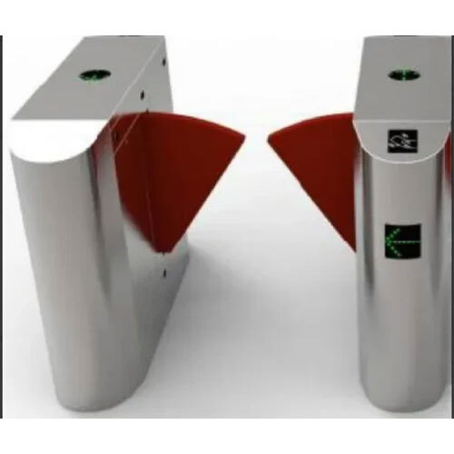 Automatic Flap Barrier - Mild Steel, Standard Size, Silver Color | Automatic Operation For Banks, Airports, Hotels, Metro Stations, 1-year Warranty